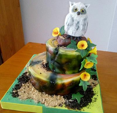 WHITE OWL CAKE - Cake by Camelia