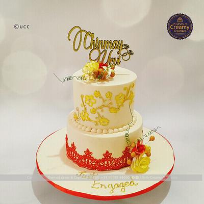 Just Engaged  - Cake by Urvi Zaveri 
