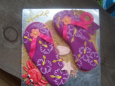 flip flop cake - Cake by sweettooth