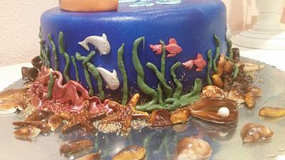 Airbrushed Sea Life - Cake by Birgit