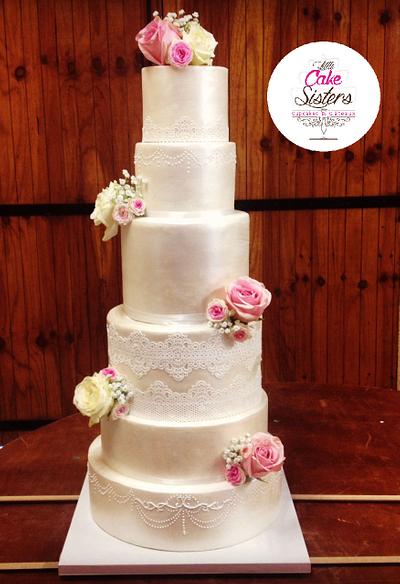 6 tier wedding cake - Cake by little cake sisters