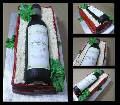 Botella de vino - Cake by Noelia Mallarini