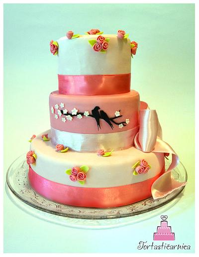 Pink wedding cake - Cake by Nataša 