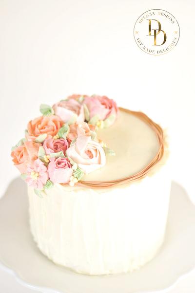 Buttercream Floral Cake - Cake by Delicia Designs