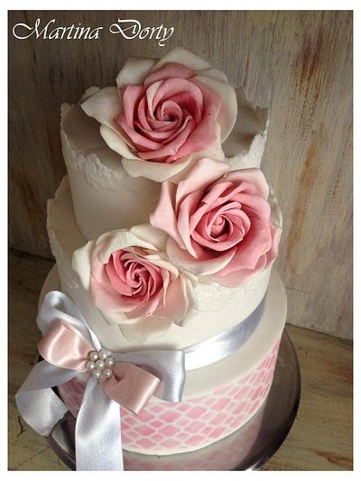 Romantic wedding cake - Cake by sweetcakesmartina