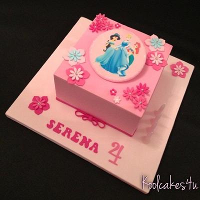 Very pink princess square birthday cake - Cake by Jen C