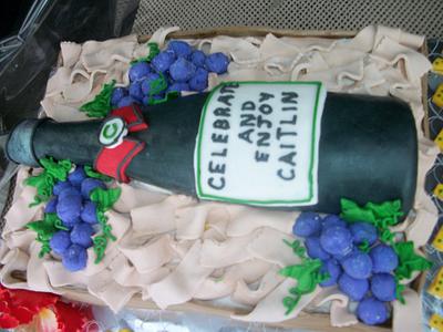 Wine Bottle cake by Enchanted Cakes on FB - Cake by Sher