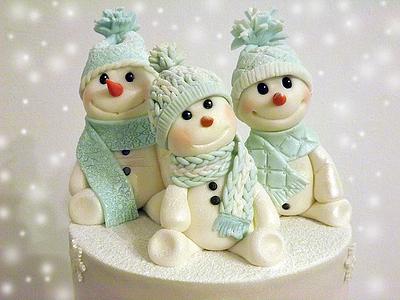 Snowmens for my little daughter - Cake by Lorna