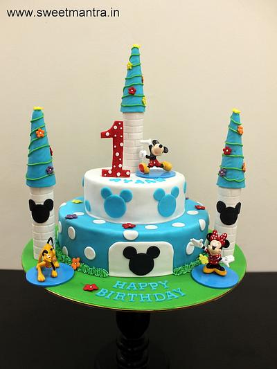 Mickey family tier cake - Cake by Sweet Mantra Homemade Customized Cakes Pune