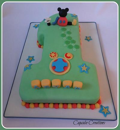 Mickey Mouse Clubhouse Number 1 cake - Cake by Cupcakecreations