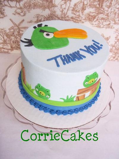 Green Angry Bird - Cake by Corrie