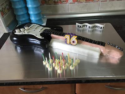 Electric guitar cake - Cake by Becky's Cakes Spain