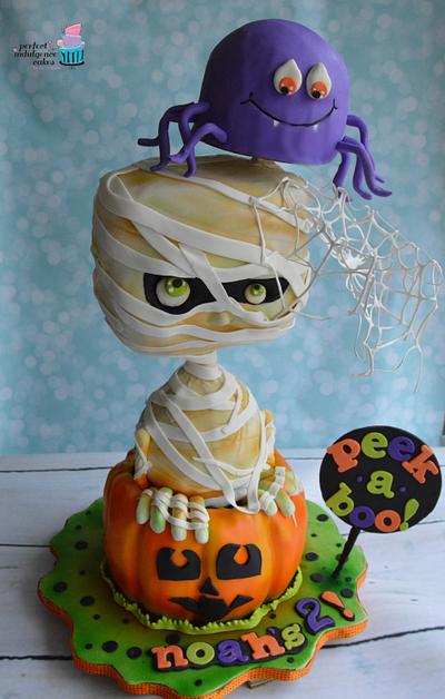 Peeking Chibi Mummy - Cake by Maria Cazarez Cakes and Sugar Art