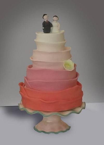Raspberry ripple ombré wrap - Cake by Dawn Wells