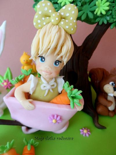 Little girl cake topper - Cake by Branka Vukcevic