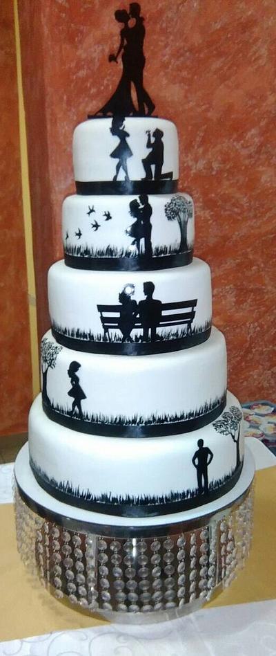 Silhouette wedding cake - Cake by Rafaelo Torte