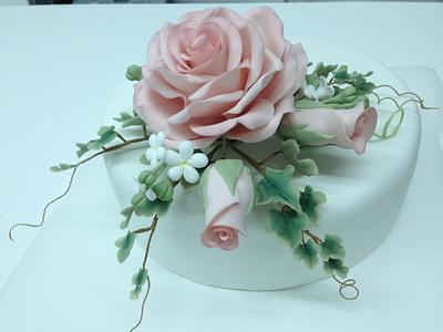 Pink rose cake - Cake by Galatia