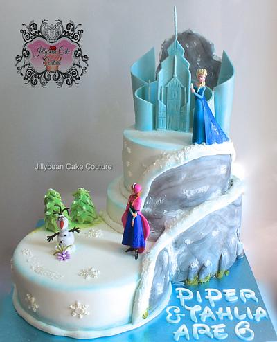 Frozen North Mountain - Cake by Jillybean Cake Couture