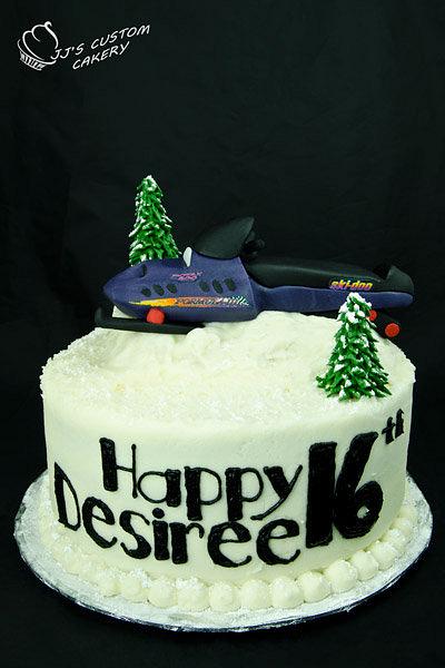 Snowmobile Cake - Cake by Jenn