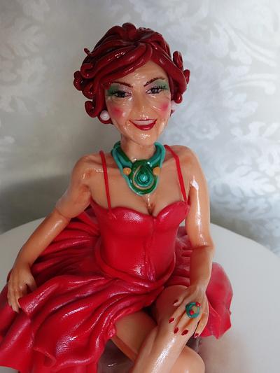 Lady in red - Cake by Olanuta Alexandra