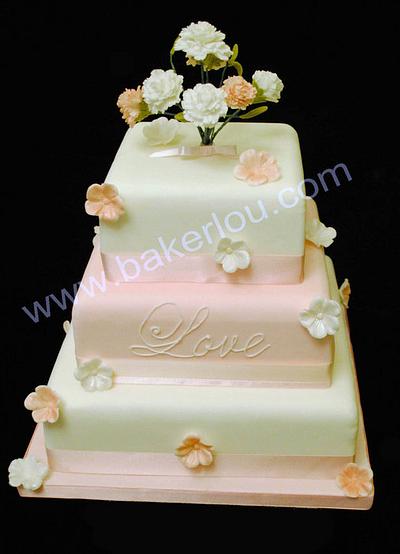 Wedding Cake with carnations - Cake by Louise