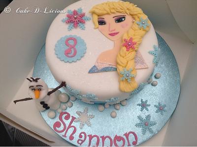 2D Frozen Princess - Cake by Sweet Lakes Cakes