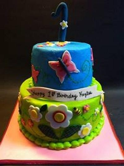 Butterfly 1st Birthday Cake! - Cake by Heather Britton Collins