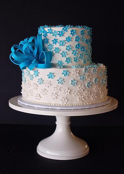 Small Blooms Ombre Sprinkle - Cake by lorieleann