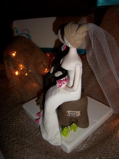 Fondant Bride & Groom - Cake by Terry