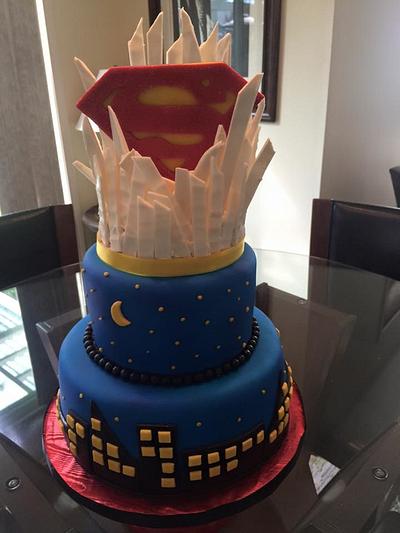 Superman - Cake by Andrea's Custom Cakes 