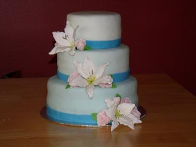 Blue Wedding Cake - Cake by Karissa