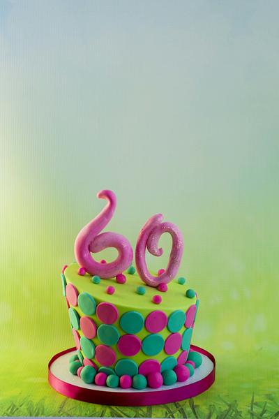 60th topsy turvy birthday cake  - Cake by Piece O'Cake 