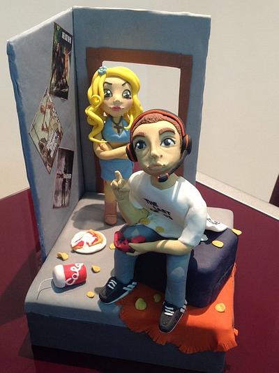 Sit com Playstation  - Cake by Sarah Kay Sugar