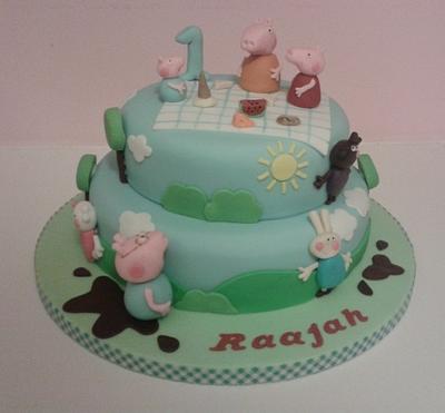 Peppa Pig family picnic - Cake by Laura