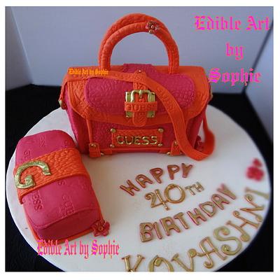 3d Guess hand and clutch bag - Cake by sophia haniff