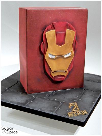 Iron Man Cake (with 2D 'mask' pictorial) - Cake by Sugargourmande Lou