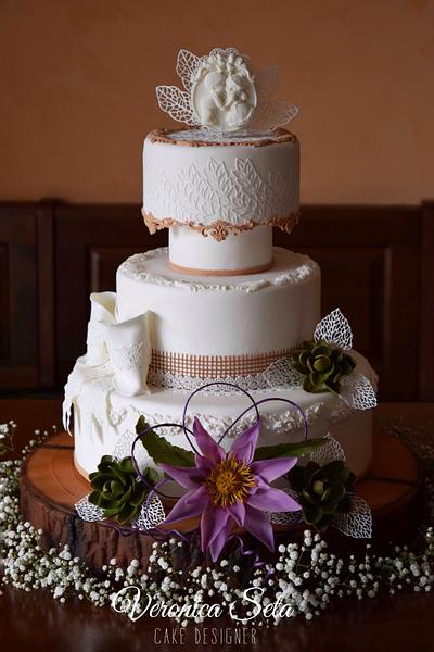 A Rustic Wedding Cake - Cake by Veronica Seta