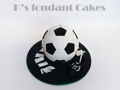 Soccer Ball Cake - Cake by K's fondant Cakes