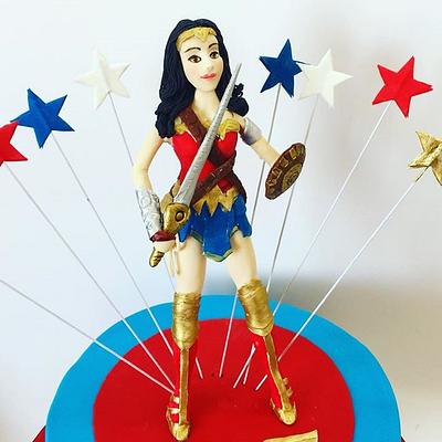 Wonder Woman  - Cake by Seema Tyagi