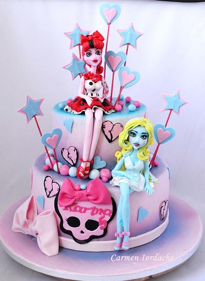 Monster High  - Operetta & Lagoona - Cake by Carmen Iordache