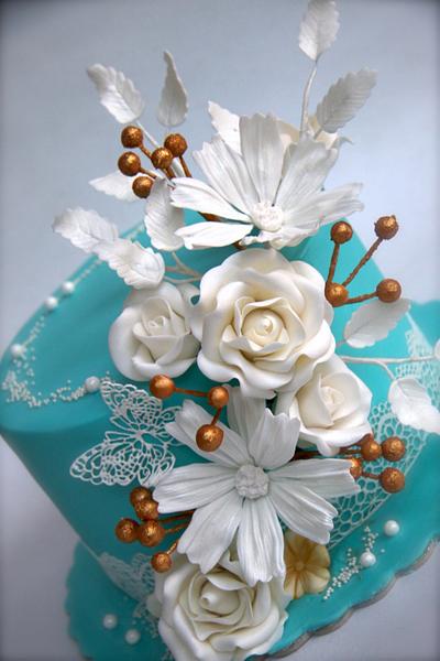 Turquoise cake - Cake by Veronica22