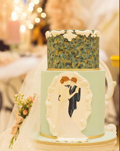 We are a couple - Cake by Wedding Painting Cakes by Soraya Torrejon
