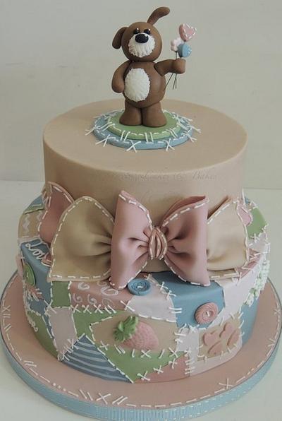 Patchwork puppy - Cake by Shereen