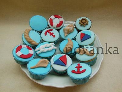 Navy cupcakes - Cake by Novanka