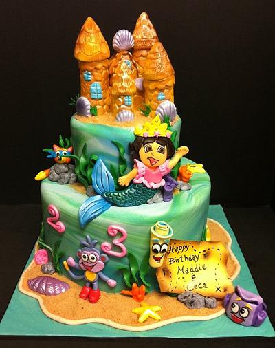 Dora mermaid birthday cake - Cake by Over The Top Cakes Designer Bakeshop
