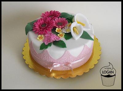 Torta pizzi e fiori - Cake by mariella
