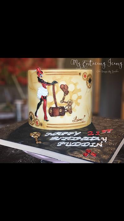 Steampunked Harley Quinn  - Cake by My Enticing Icing 