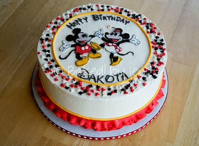 Mickey & Minnie Birthday Cake - Cake by Jen
