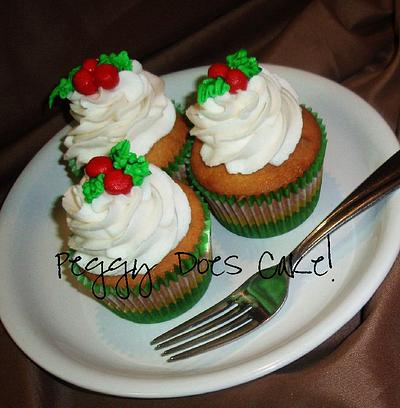 Holly Berry Cupcakes - Cake by Peggy Does Cake