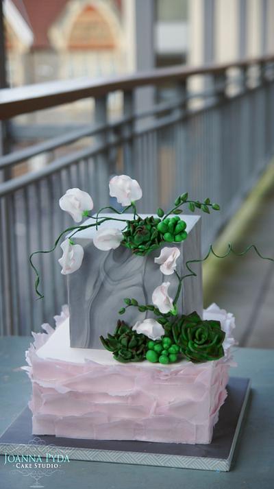 Marble cube - Cake by Joanna Pyda Cake Studio